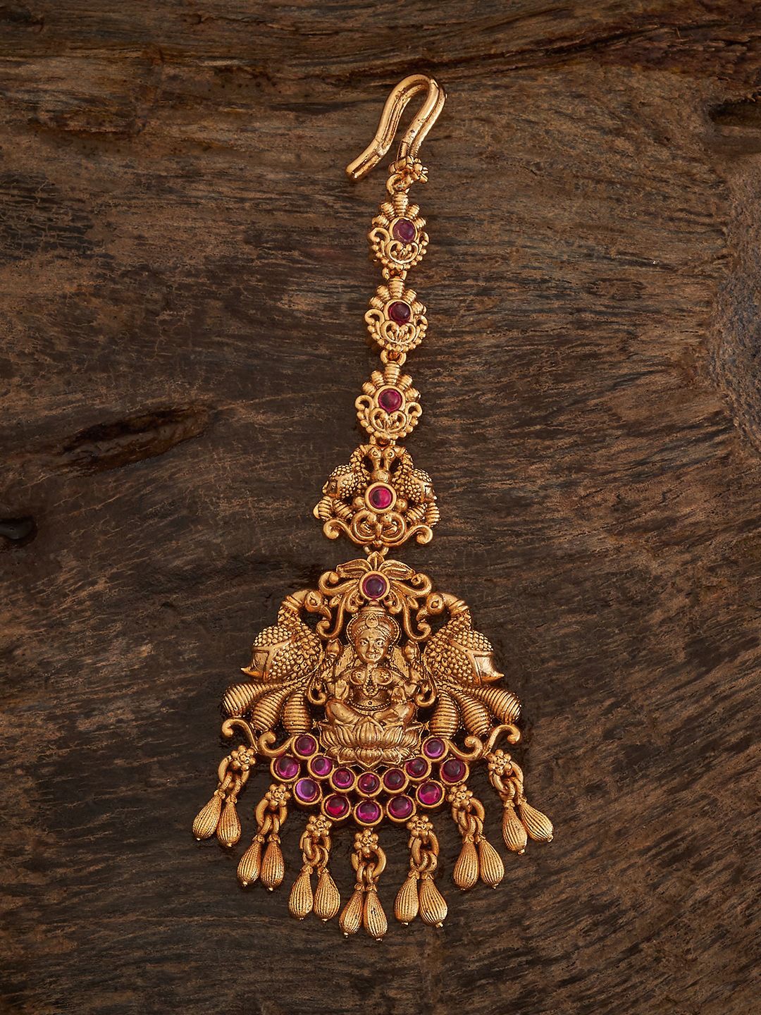 Kushal's Fashion Jewellery Gold-Plated Stones Studded Antique Maang Tikka Head Jewellery
Kushal's Fashion Jewellery Gold-Plated Stones Studded Antique Maang Tikka Head Jewellery