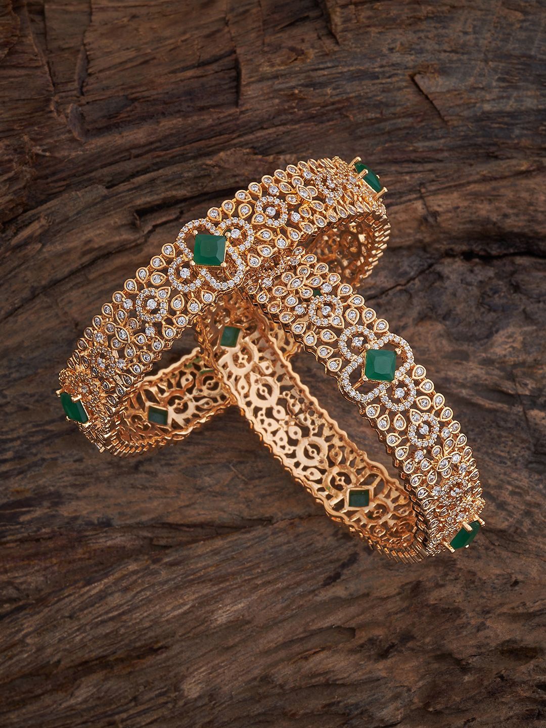 Kushal's Fashion Jewellery Set Of 2 Gold Plated Cubic Zirconia Stone Studded Bangles
Kushal's Fashion Jewellery Set Of 2 Gold Plated Cubic Zirconia Stone Studded Bangles
