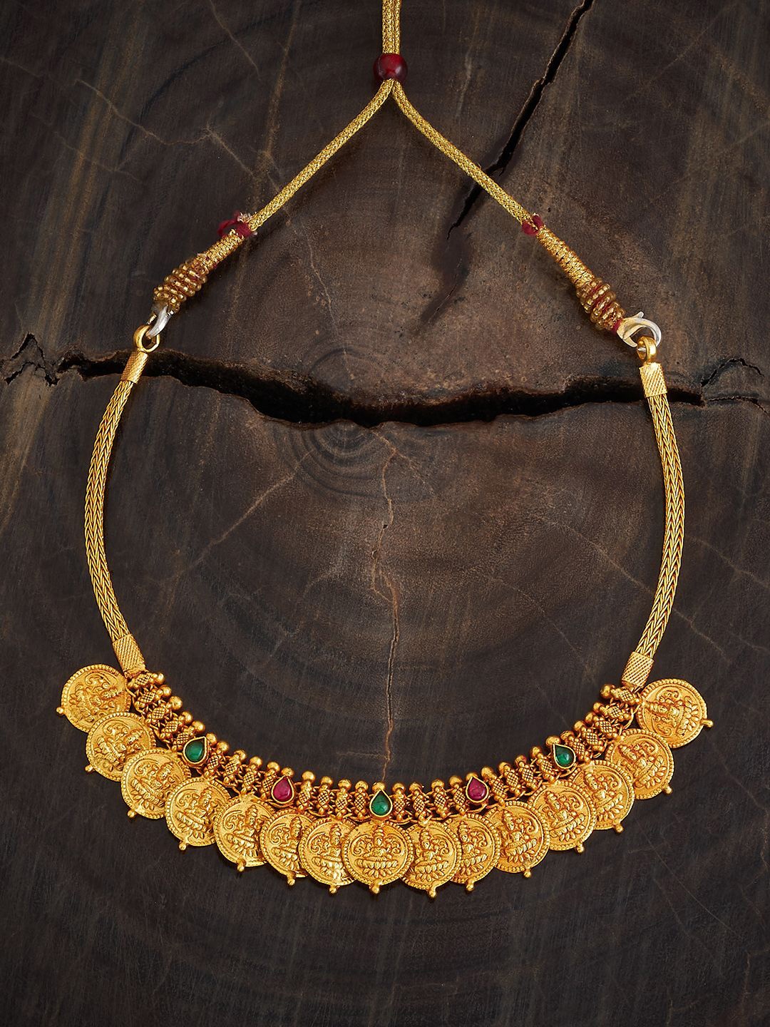 Kushal's Fashion Jewellery 92.5 Pure Silver Gold-Plated Stone Studded Temple Necklace
Kushal's Fashion Jewellery 92.5 Pure Silver Gold-Plated Stone Studded Temple Necklace