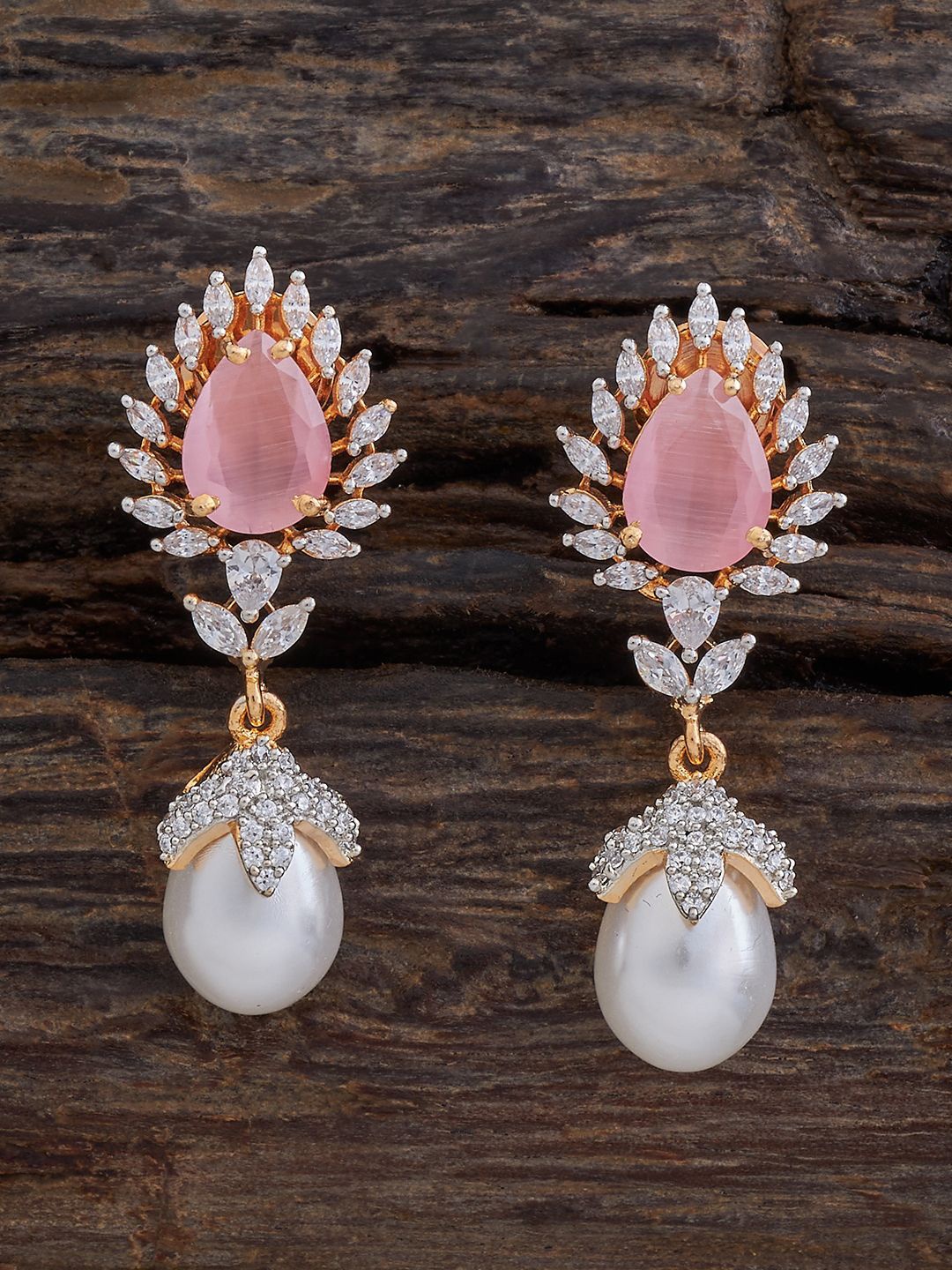 Kushal's Fashion Jewellery Rhodium-Plated Leaf Shaped Cubic Zirconia Drop Earrings, Silver
Kushal's Fashion Jewellery Rhodium-Plated Leaf Shaped Cubic Zirconia Drop Earrings, Silver