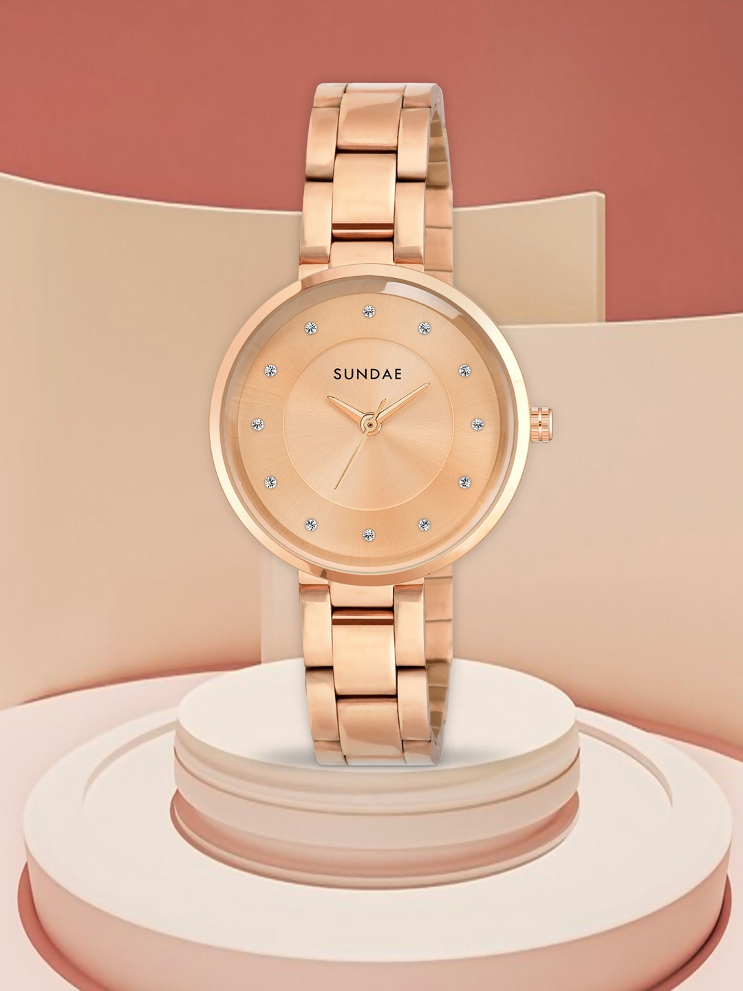 SUNDAE Women Dial & Stainless Steel Bracelet Style Straps Analogue Watch 788546 NKT-FE-58, Rose
SUNDAE Women Dial & Stainless Steel Bracelet Style Straps Analogue Watch 788546 NKT-FE-58, Rose