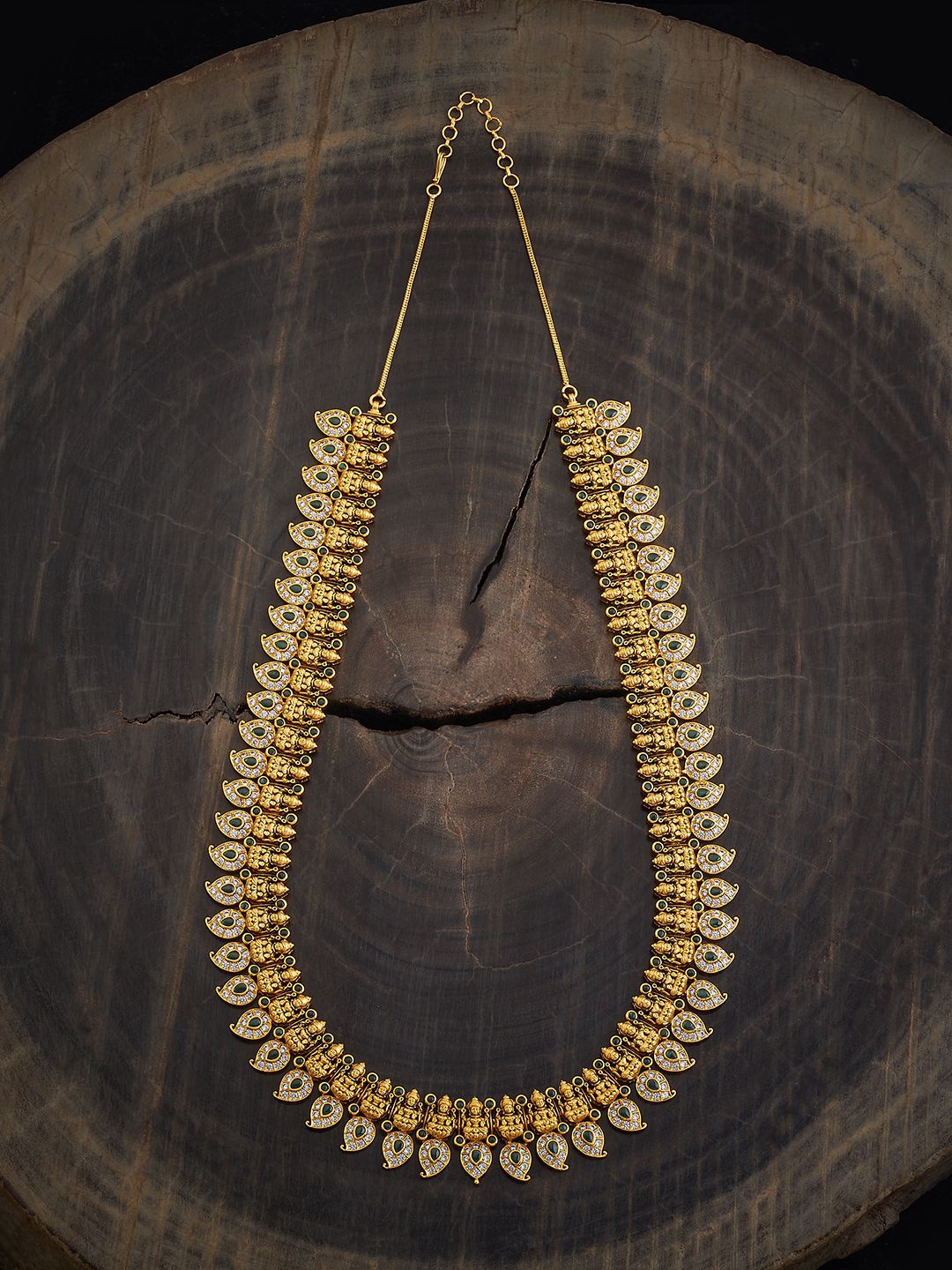 Kushal's Fashion Jewellery Copper Gold-Plated Cubic Zirconia Studded Antique Necklace
Kushal's Fashion Jewellery Copper Gold-Plated Cubic Zirconia Studded Antique Necklace
