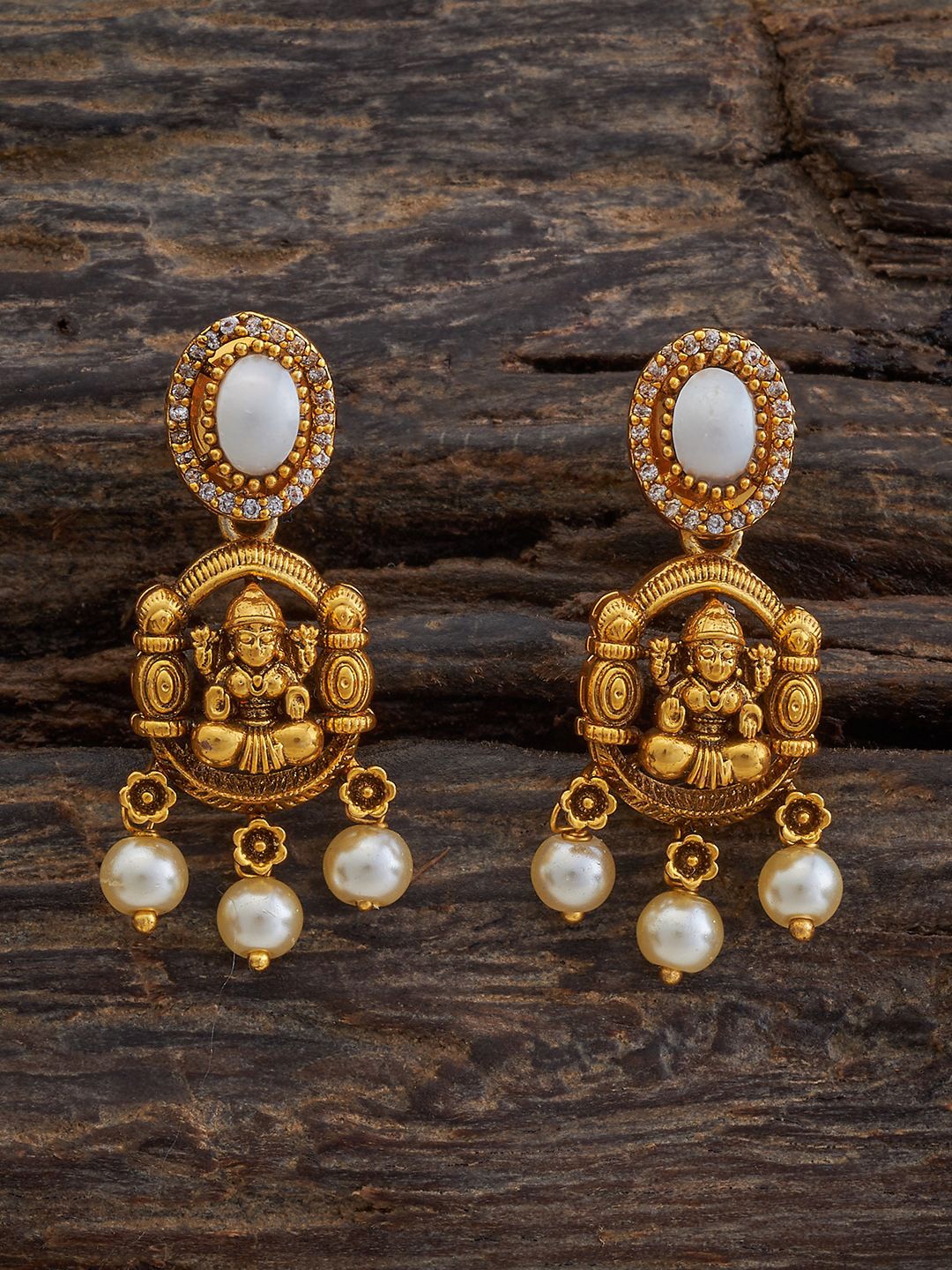 Kushal's Fashion Jewellery Gold Plated Classic Ruby Studded Antique Drop Earrings, White
Kushal's Fashion Jewellery Gold Plated Classic Ruby Studded Antique Drop Earrings, White