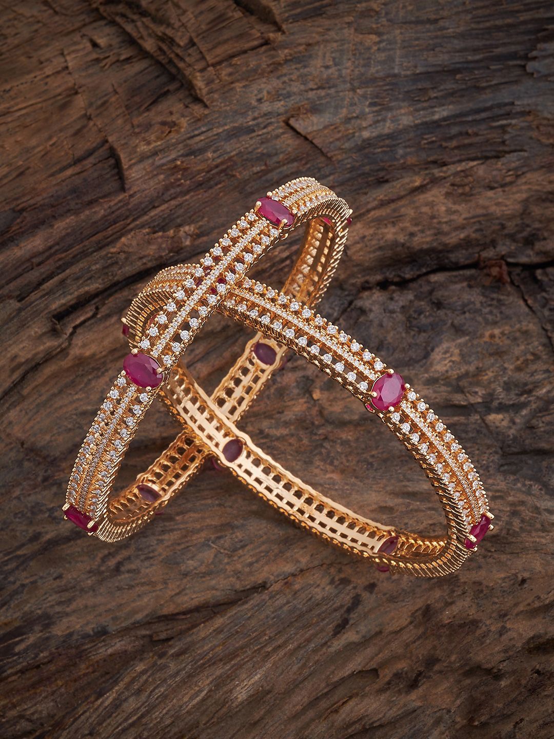 Kushal's Fashion Jewellery Set Of 2 Gold Plated Cubic Zirconia Stone Studded Bangles
Kushal's Fashion Jewellery Set Of 2 Gold Plated Cubic Zirconia Stone Studded Bangles
