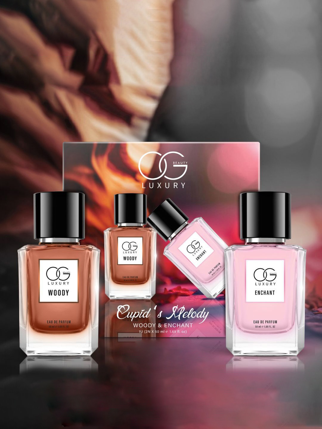 OG BEAUTY LUXURY Set Of 2 Woody & Enchant Long Lasting Eau De Parfum 50 ml Each, Brown
OG BEAUTY LUXURY Set Of 2 Woody & Enchant Long Lasting Eau De Parfum 50 ml Each, Brown