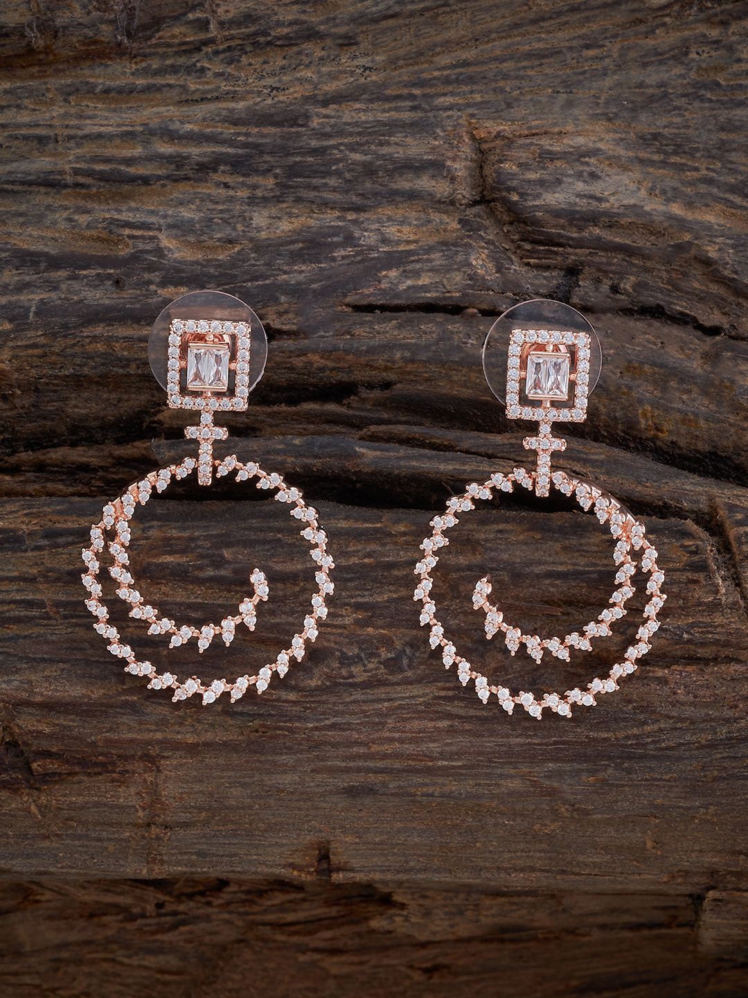 Kushal's Fashion Jewellery Rose Gold-Plated Cubic Zirconia Studded Circular Drop Earrings, White
Kushal's Fashion Jewellery Rose Gold-Plated Cubic Zirconia Studded Circular Drop Earrings, White