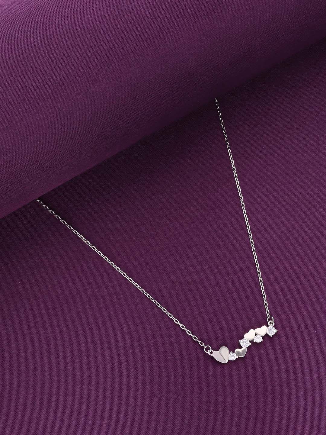 KAI JEWEL Rhodium Plated 92.5 Sterling Silver Cubic Zirconia Necklace
KAI JEWEL Rhodium Plated 92.5 Sterling Silver Cubic Zirconia Necklace