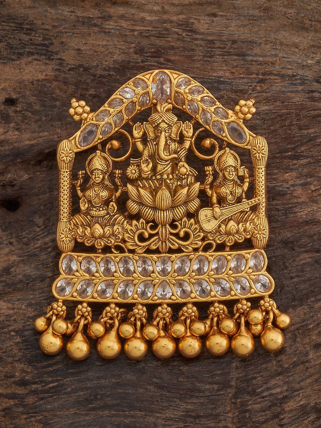 Kushal's Fashion Jewellery Gold-Plated 92.5 Pure Silver Artificial Stones Temple Pendants
Kushal's Fashion Jewellery Gold-Plated 92.5 Pure Silver Artificial Stones Temple Pendants
