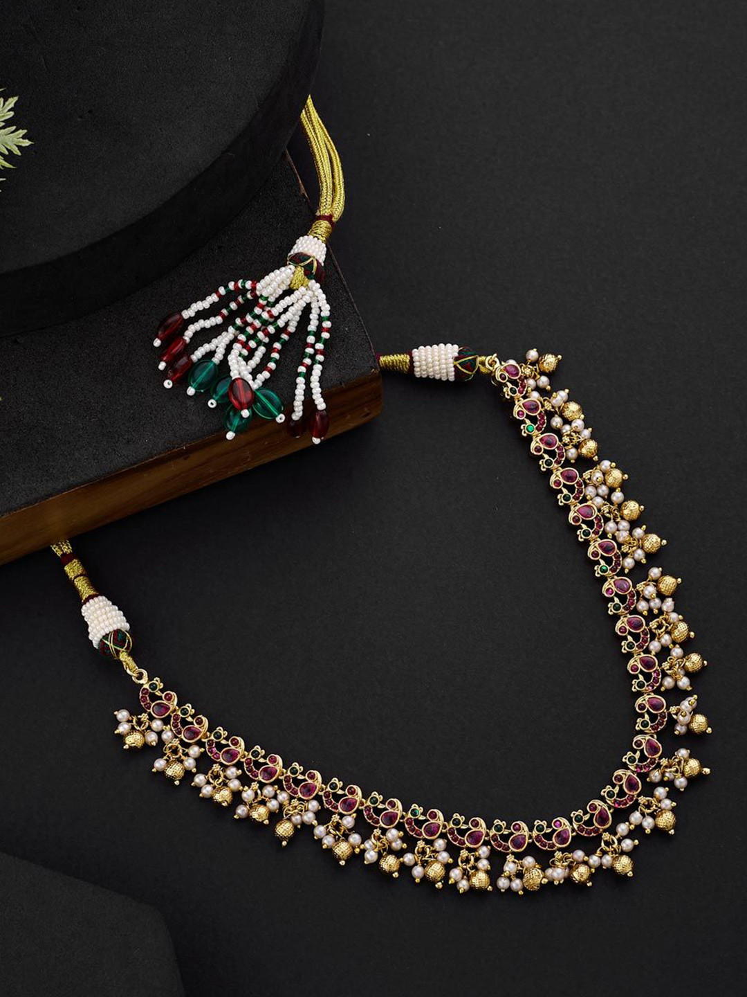 Fabindia Stone Studded & Beaded Necklace, Gold
Fabindia Stone Studded & Beaded Necklace, Gold