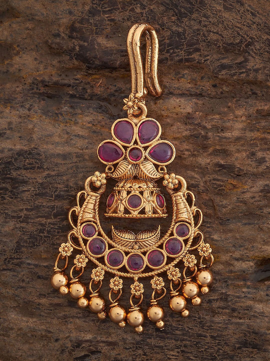 Kushal's Fashion Jewellery Gold-Plated Stone Studded Antique Maang Tikka Head Jewellery
Kushal's Fashion Jewellery Gold-Plated Stone Studded Antique Maang Tikka Head Jewellery