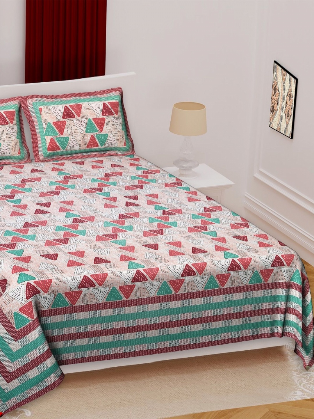 Texstylers Multicoloured Floral 180 TC Queen Bedsheet with 2 Pillow Covers, Multi
Texstylers Multicoloured Floral 180 TC Queen Bedsheet with 2 Pillow Covers, Multi