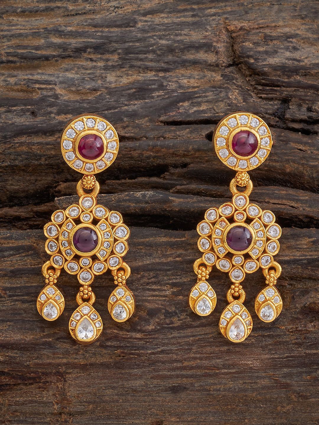 Kushal's Fashion Jewellery Gold Plated 92.5 Pure Silver Artificial Stones Drop Earrings, Red
Kushal's Fashion Jewellery Gold Plated 92.5 Pure Silver Artificial Stones Drop Earrings, Red