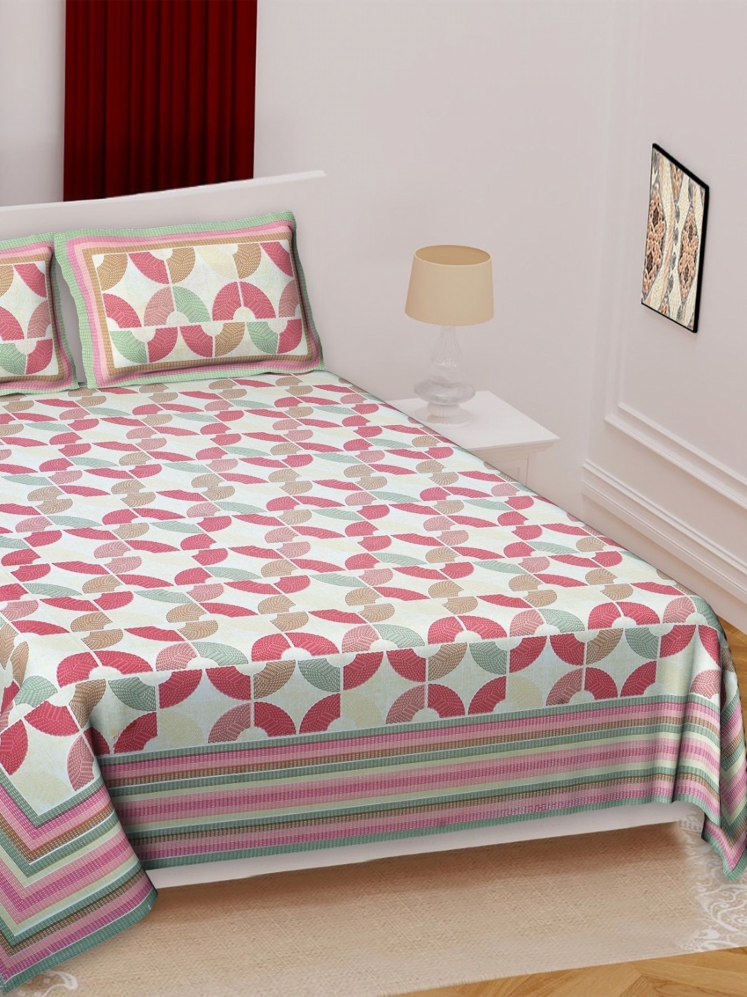 Texstylers Multicoloured Floral 180 TC Queen Bedsheet with 2 Pillow Covers, Multi
Texstylers Multicoloured Floral 180 TC Queen Bedsheet with 2 Pillow Covers, Multi