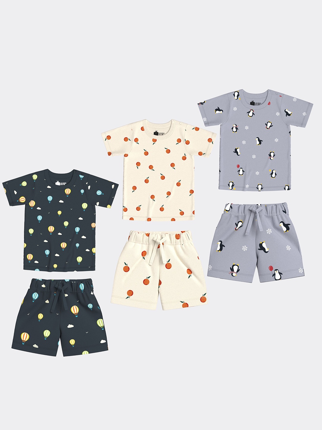 Orange Sugar Kids Pack Of 3 Printed Round Neck Pure Cotton T-shirt With Shorts, Black
Orange Sugar Kids Pack Of 3 Printed Round Neck Pure Cotton T-shirt With Shorts, Black
