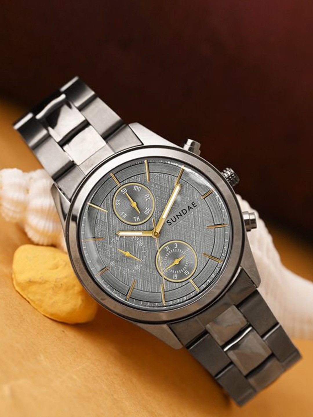 SUNDAE Men Dial & Stainless Steel Bracelet Style Straps Analogue Multi Function Watch 788536 RWC-1805, Grey
SUNDAE Men Dial & Stainless Steel Bracelet Style Straps Analogue Multi Function Watch 788536 RWC-1805, Grey