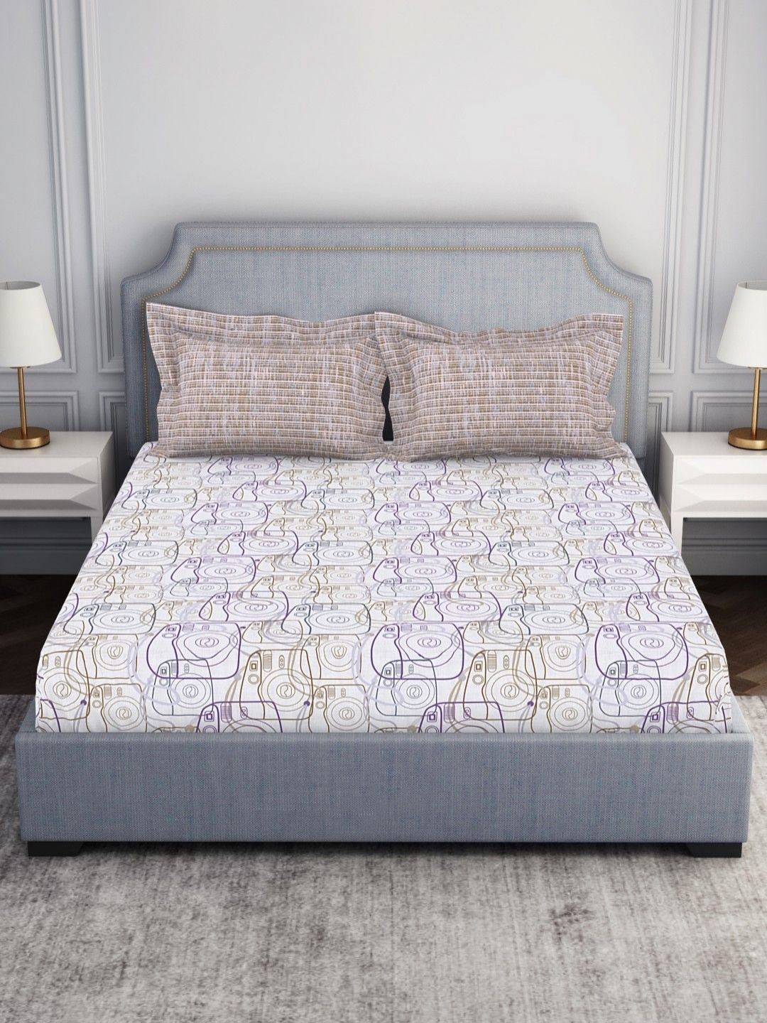 SPACES youthopia Violet Geometric 100% Cotton 144 TC Queen Bedsheet with 2 Pillow Covers
SPACES youthopia Violet Geometric 100% Cotton 144 TC Queen Bedsheet with 2 Pillow Covers