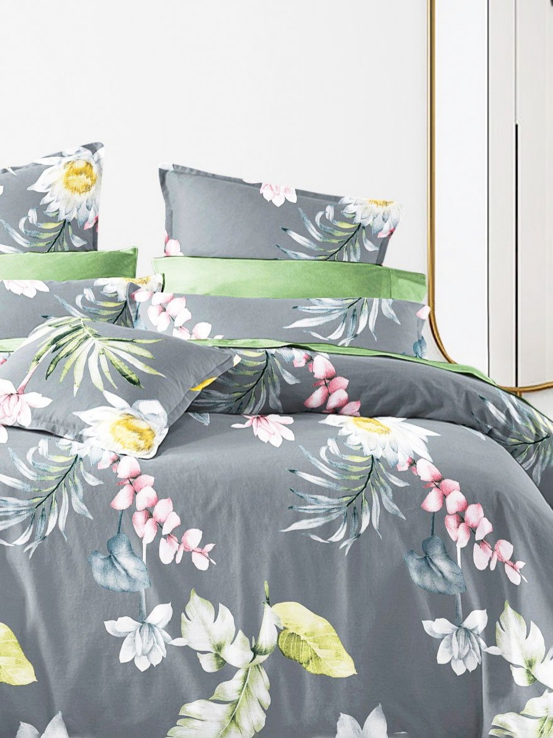 Ariana Grey & White Floral 144 TC Microfiber Double Queen Bedsheet with 2 Pillow Covers
Ariana Grey & White Floral 144 TC Microfiber Double Queen Bedsheet with 2 Pillow Covers