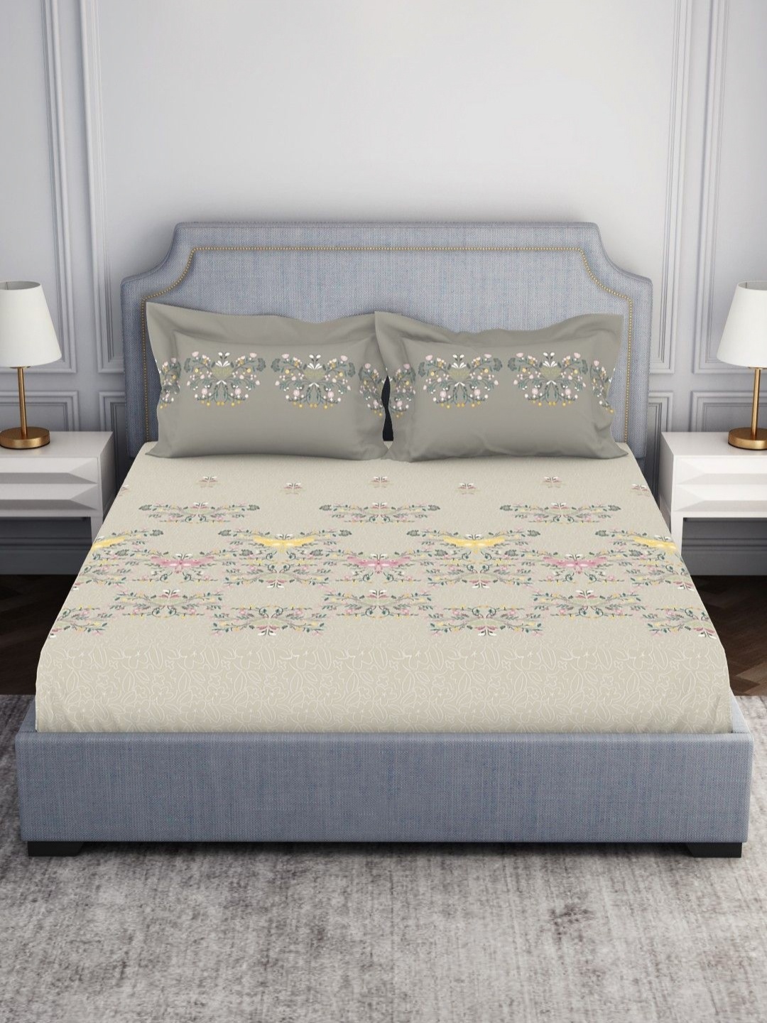SPACES youthopia Taupe Ethnic Motif 100% Cotton 144 TC Queen Bedsheet with 2 Pillow Covers
SPACES youthopia Taupe Ethnic Motif 100% Cotton 144 TC Queen Bedsheet with 2 Pillow Covers