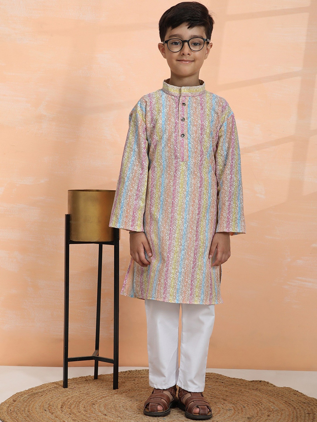 Pro-Ethic STYLE DEVELOPER Boys Floral Printed Pure Cotton Straight Kurta with Pyjamas, Orange
Pro-Ethic STYLE DEVELOPER Boys Floral Printed Pure Cotton Straight Kurta with Pyjamas, Orange