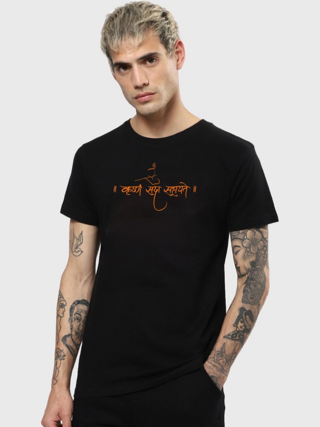Sterio Pace Men Typography Printed Round Neck Cotton Relaxed Fit T-shirt, Black
Sterio Pace Men Typography Printed Round Neck Cotton Relaxed Fit T-shirt, Black