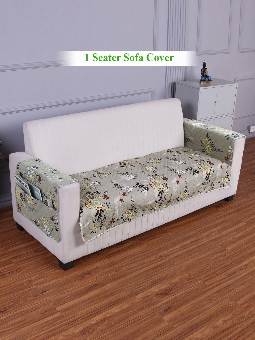 HOKIPO Printed Polyester 1 Seater Sofa Seat Mat & 2 Armrest Covers with Pockets, Grey
HOKIPO Printed Polyester 1 Seater Sofa Seat Mat & 2 Armrest Covers with Pockets, Grey