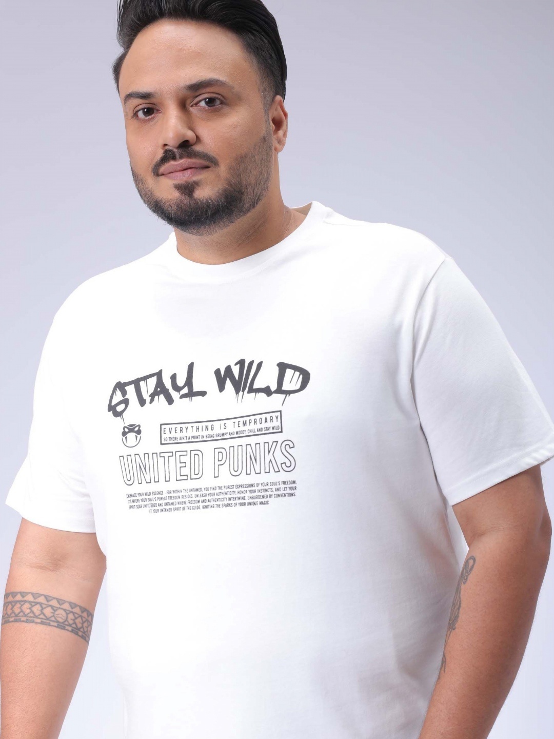 Hardsoda by The Indian Garage Co Men Plus Size Graphic Printed Round Neck Cotton T-shirt, White
Hardsoda by The Indian Garage Co Men Plus Size Graphic Printed Round Neck Cotton T-shirt, White