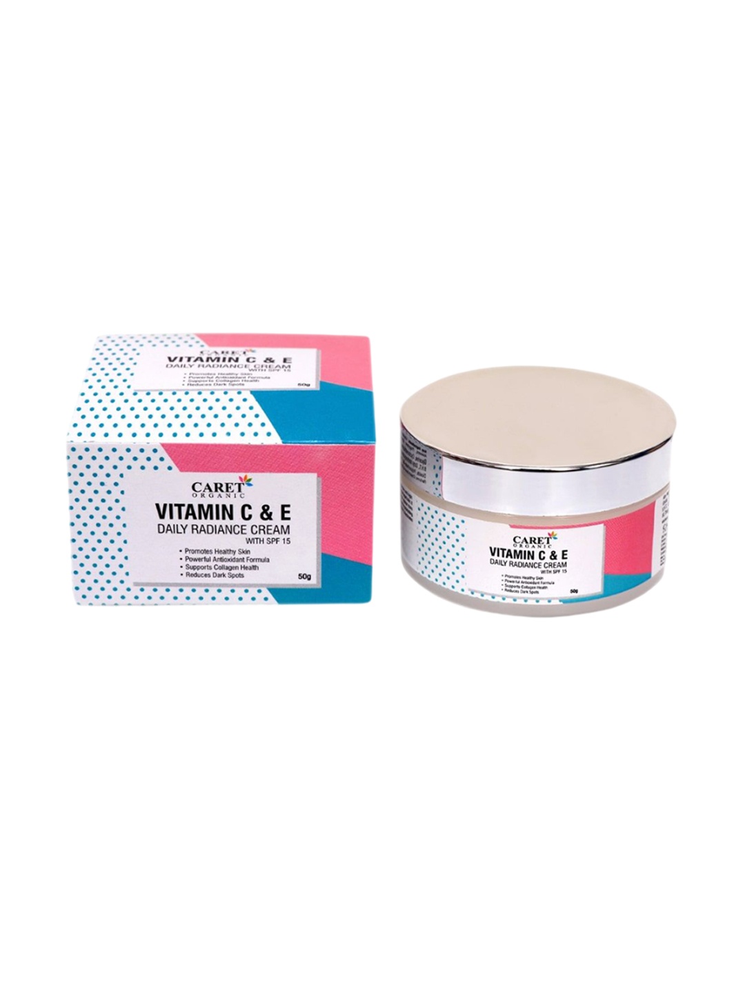 CARET ORGANIC Set Of 2 Vitamin C, E Daily Radiance Cream- 50g & Almond Body Lotion- 150ml, White
CARET ORGANIC Set Of 2 Vitamin C, E Daily Radiance Cream- 50g & Almond Body Lotion- 150ml, White