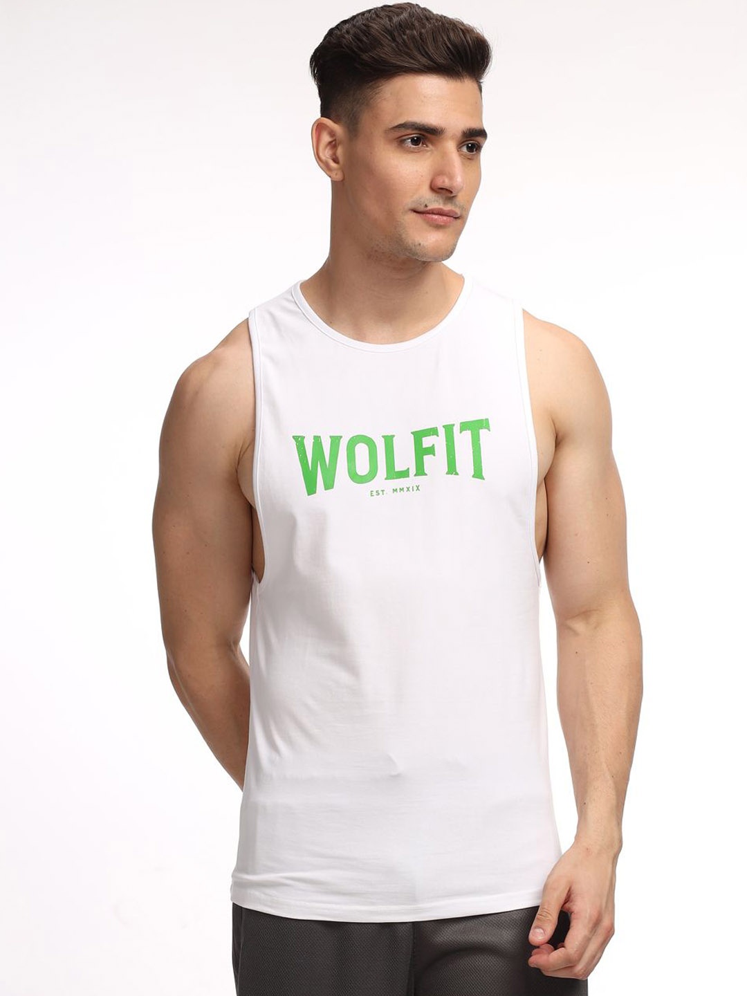 WOLFIT ATHLEISURE Brand Logo Printed Sleeveless Innerwear Vests WFH66183-01, White
WOLFIT ATHLEISURE Brand Logo Printed Sleeveless Innerwear Vests WFH66183-01, White