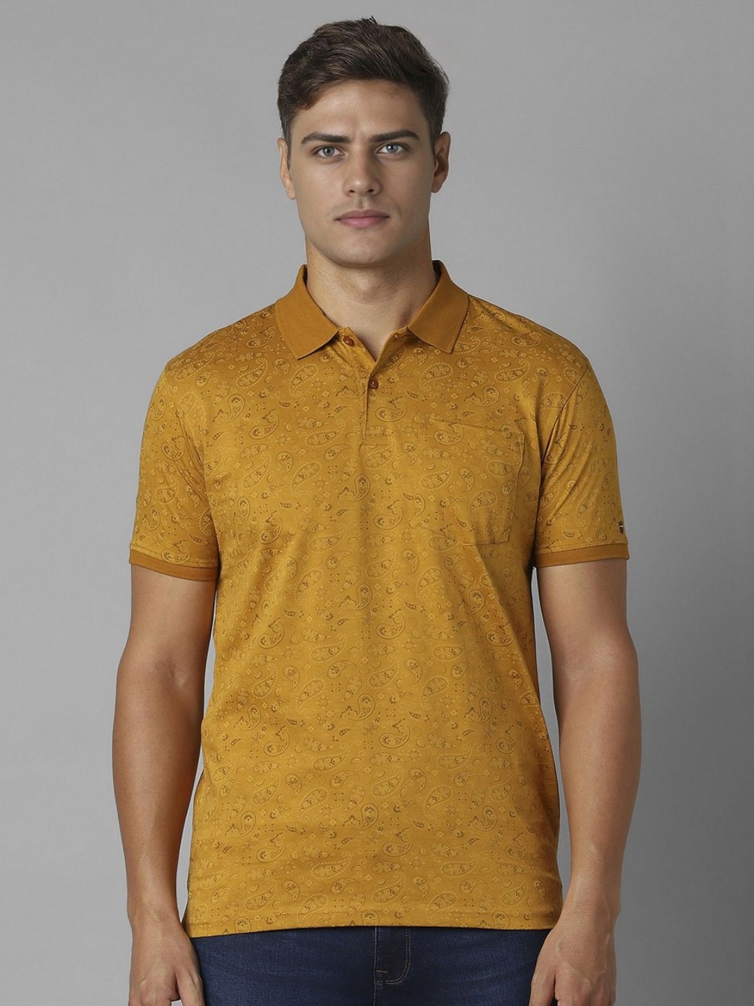 Louis Philippe Sport Men Abstract Printed Polo Collar Cotton Slim Fit T-shirt, Yellow
Louis Philippe Sport Men Abstract Printed Polo Collar Cotton Slim Fit T-shirt, Yellow