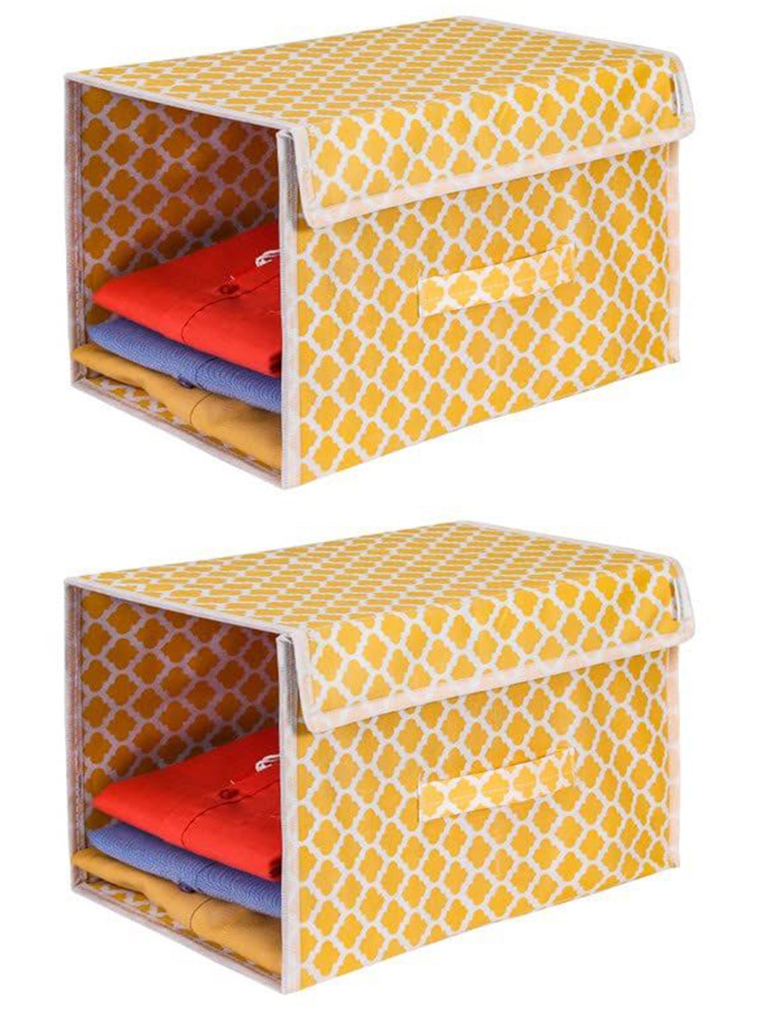 prettykrafts Yellow & White 2 Pieces Geometric Printed Reusable Multi-Utility Organisers
prettykrafts Yellow & White 2 Pieces Geometric Printed Reusable Multi-Utility Organisers
