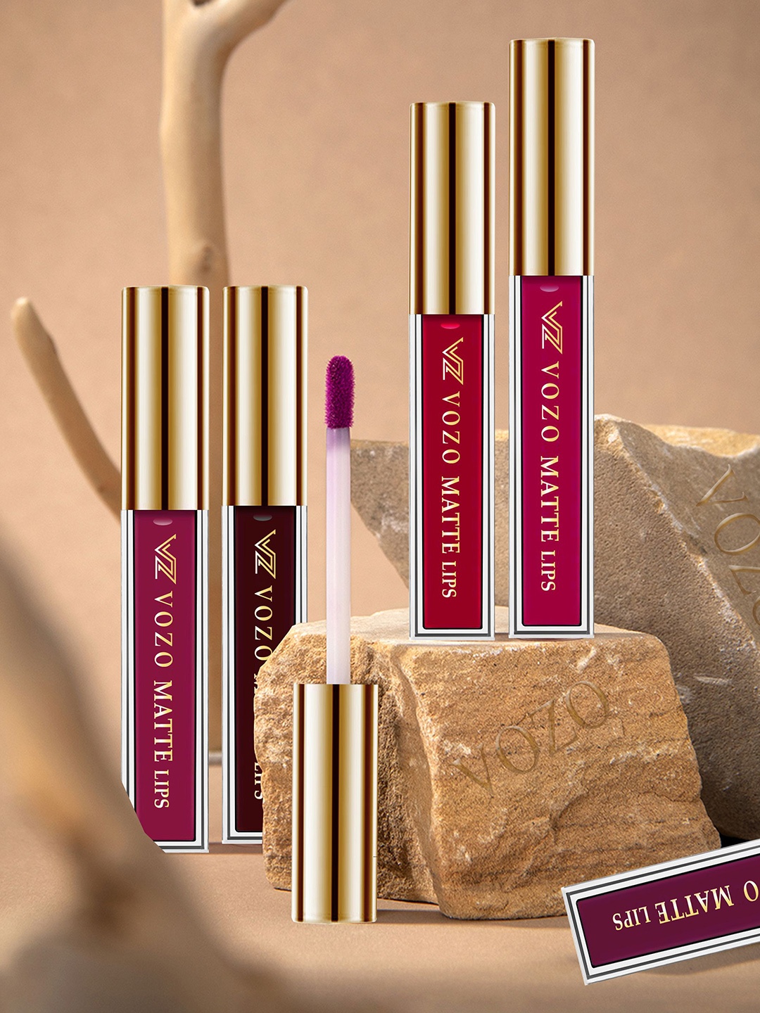 VOZO Set Of 4 Stay-All-Day Matte Liquid Lipstick - 4 ml Each - 103-105-201-204, Maroon
VOZO Set Of 4 Stay-All-Day Matte Liquid Lipstick - 4 ml Each - 103-105-201-204, Maroon