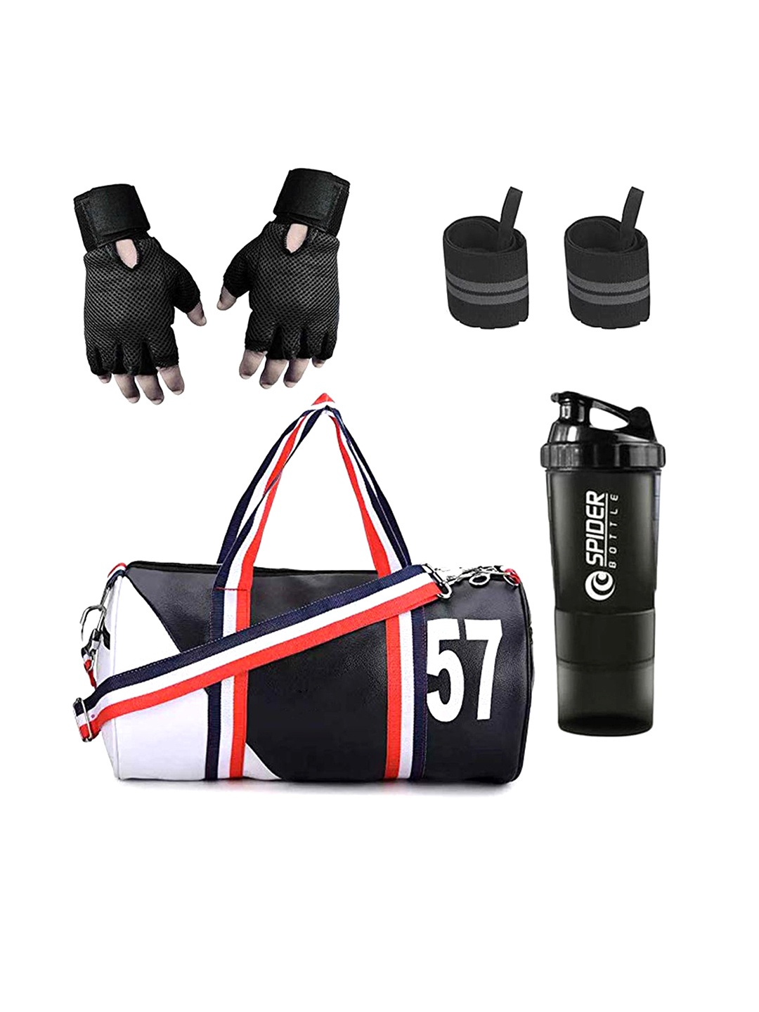 GROUPERS Medium Foldable Sports Duffel Bag With Gloves Shaker Bottle & Wrist Bag, Black
GROUPERS Medium Foldable Sports Duffel Bag With Gloves Shaker Bottle & Wrist Bag, Black