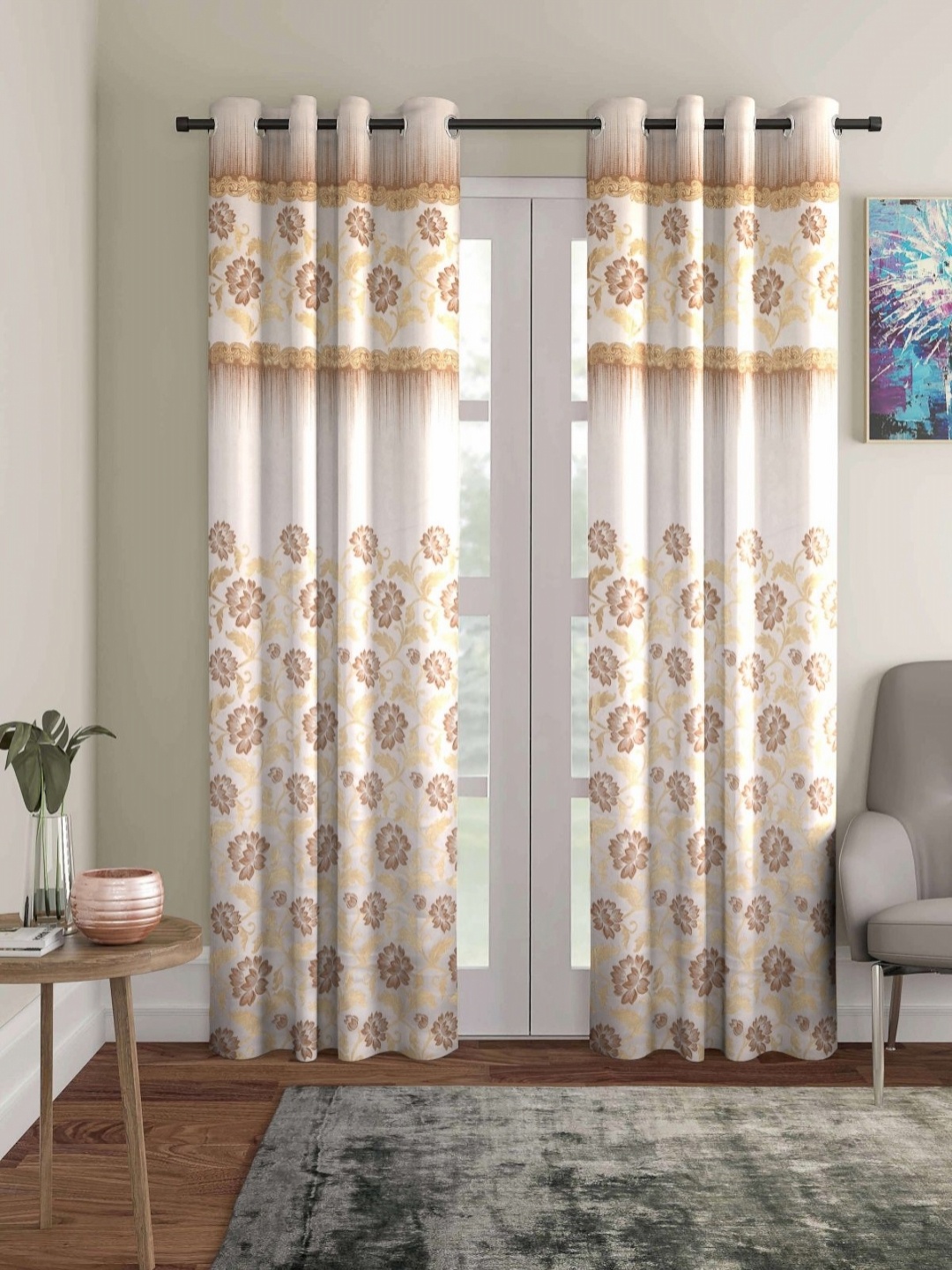 Myntra Elegant Homes White 2 Pieces Floral Printed Room Darkening Long Door Curtains
Myntra Elegant Homes White 2 Pieces Floral Printed Room Darkening Long Door Curtains