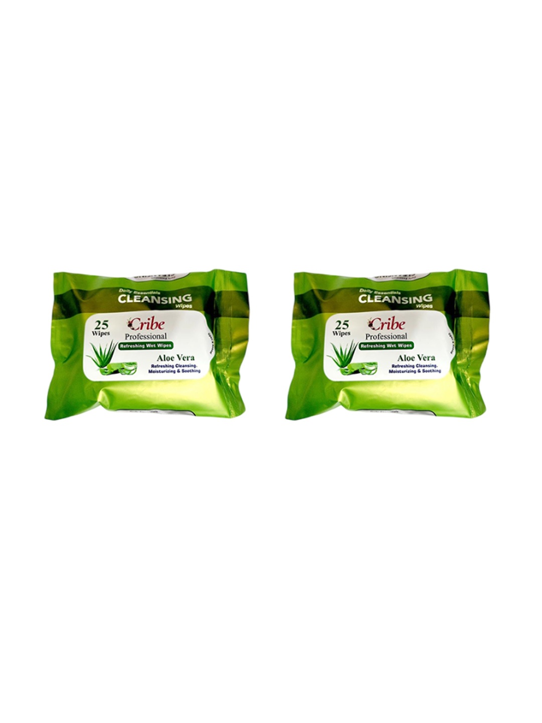 CRIBE Set Of 4 Aloe Vera & Aqua Extract Wet Cleansing Wipes With Vitamin E - 25 Wipes Each, Green
CRIBE Set Of 4 Aloe Vera & Aqua Extract Wet Cleansing Wipes With Vitamin E - 25 Wipes Each, Green