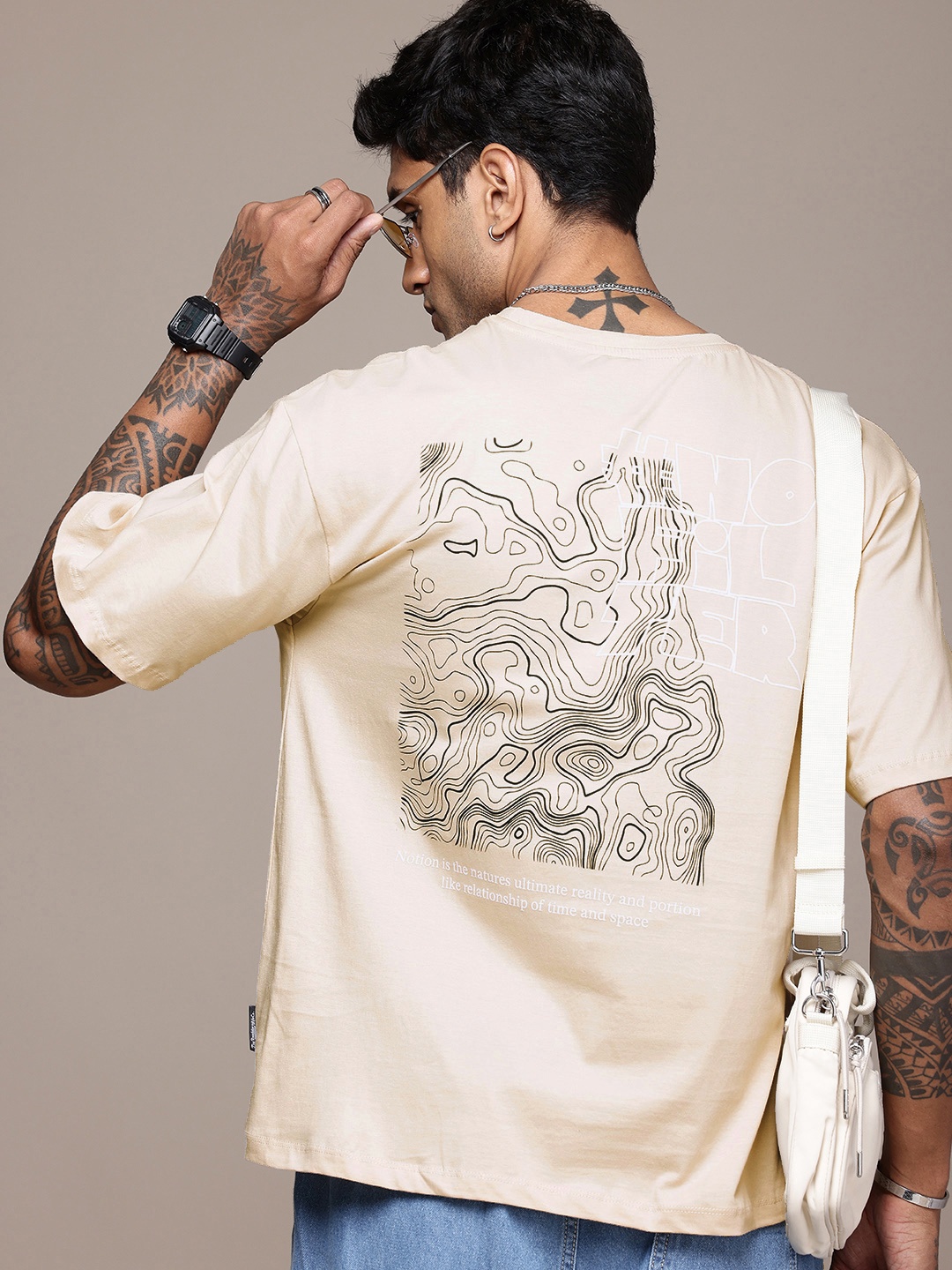 The Roadster Life Co. Printed Drop-Shoulder Sleeves Relaxed Fit Pure Cotton T-shirt, Beige
The Roadster Life Co. Printed Drop-Shoulder Sleeves Relaxed Fit Pure Cotton T-shirt, Beige