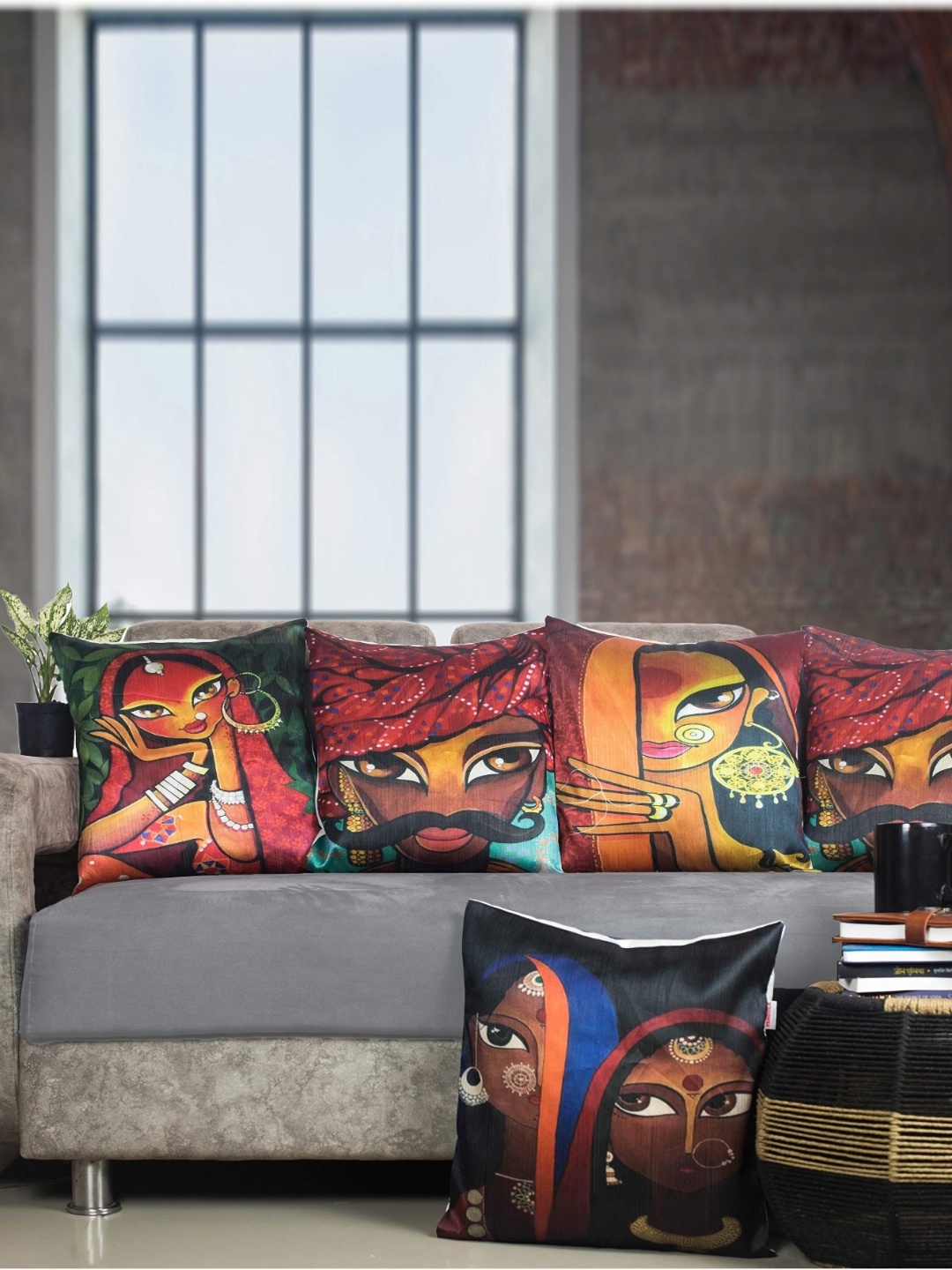 Vendola Brown & Black 5 Pieces Ethnic Motifs Printed Satin Square Cushion Covers
Vendola Brown & Black 5 Pieces Ethnic Motifs Printed Satin Square Cushion Covers