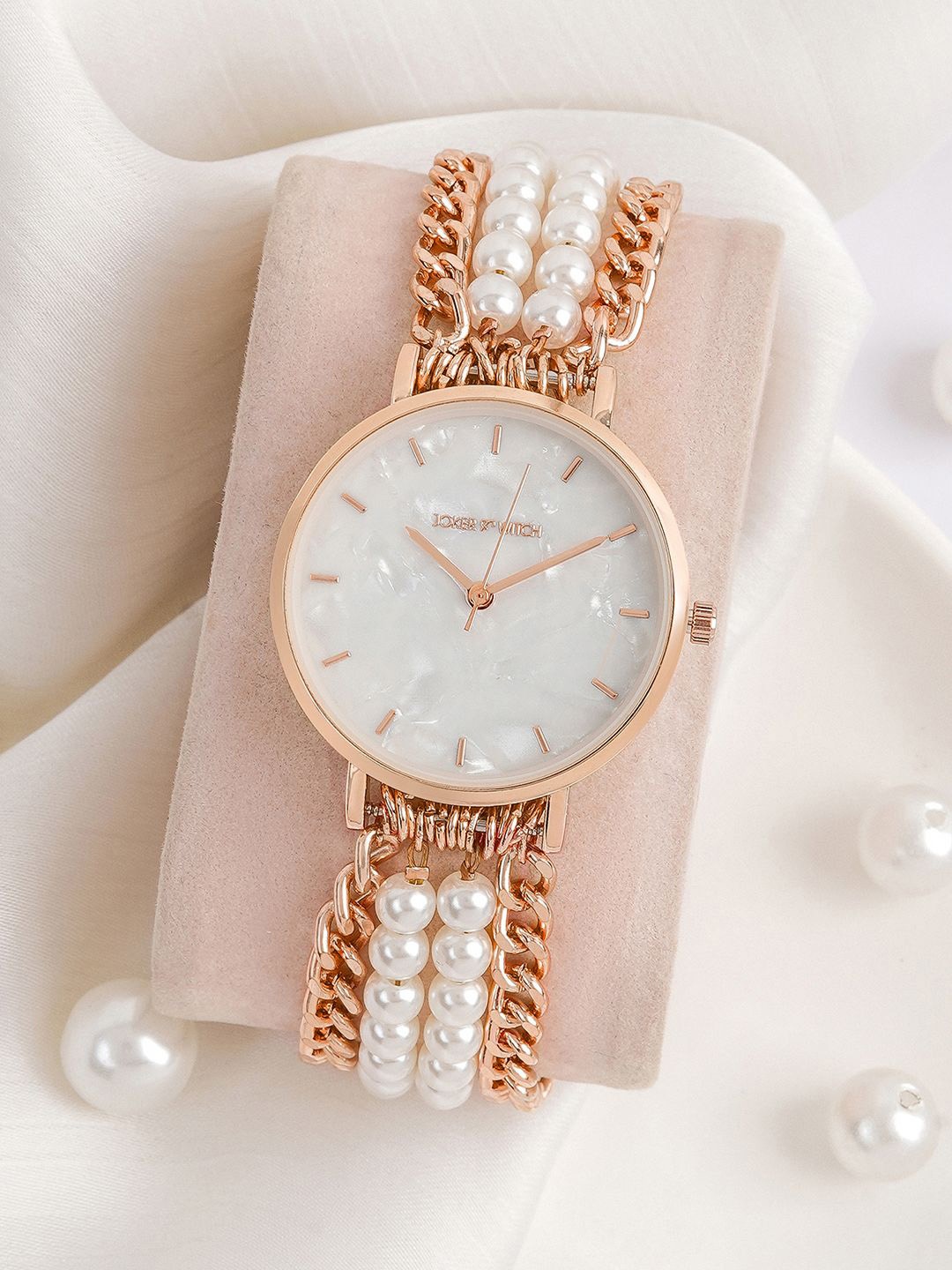 JOKER & WITCH Women Pearl Watch Collection Wrap Around Straps Analogue Watch AMWW811, Rose gold
JOKER & WITCH Women Pearl Watch Collection Wrap Around Straps Analogue Watch AMWW811, Rose gold
