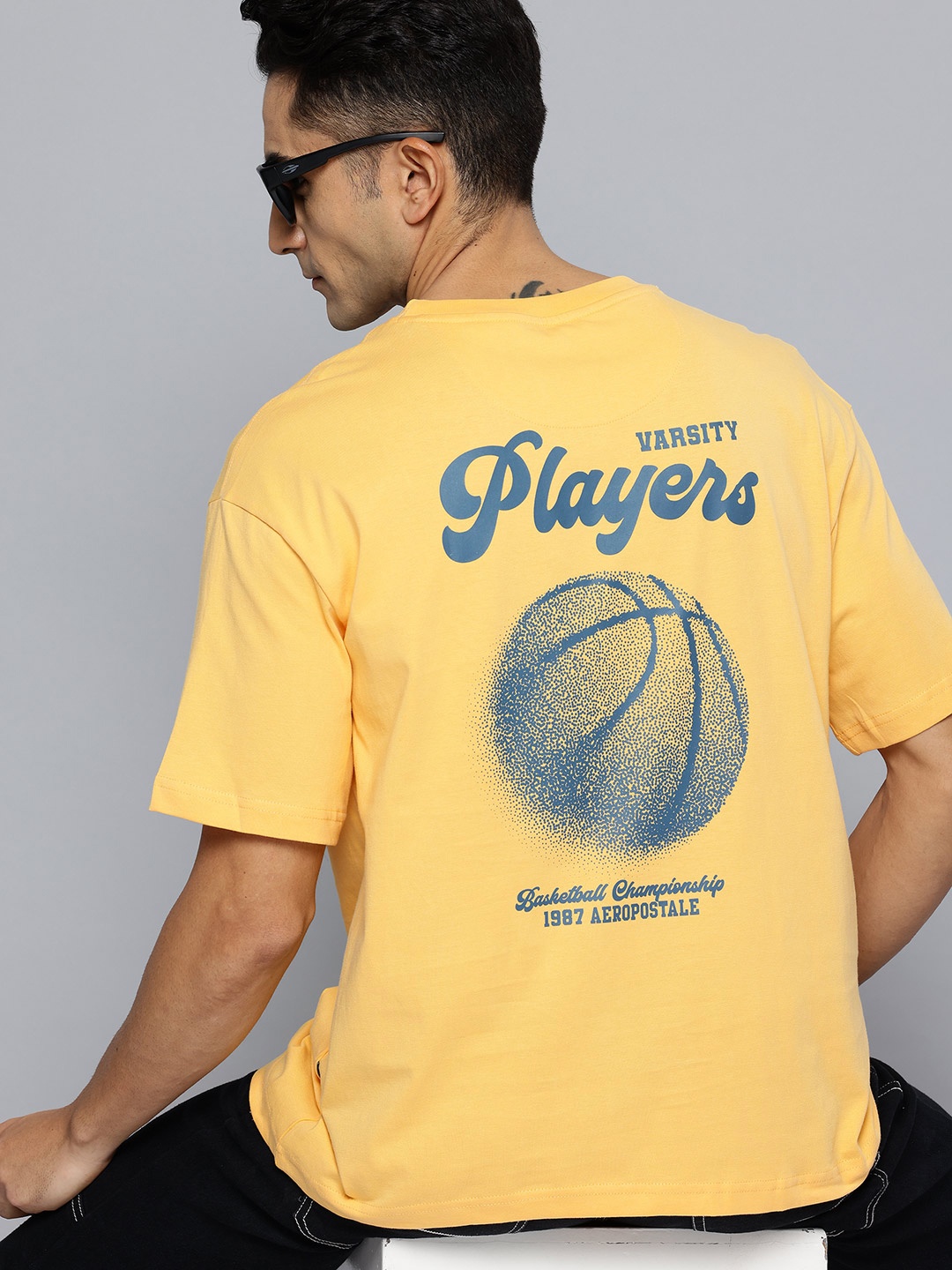 Aeropostale Printed Drop-Shoulder Sleeves Pure Cotton Relaxed Fit T-shirt, Yellow
Aeropostale Printed Drop-Shoulder Sleeves Pure Cotton Relaxed Fit T-shirt, Yellow