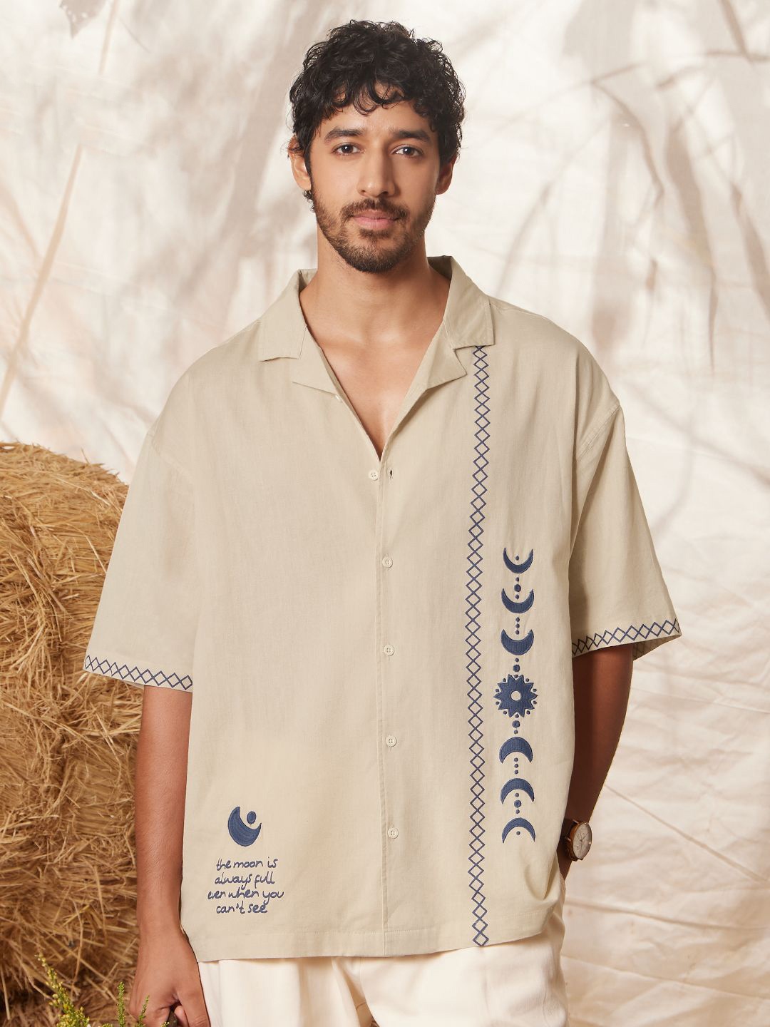 The Souled Store Men Cuban Collar Graphic Printed Cotton Oversized Casual Shirt, Off white
The Souled Store Men Cuban Collar Graphic Printed Cotton Oversized Casual Shirt, Off white