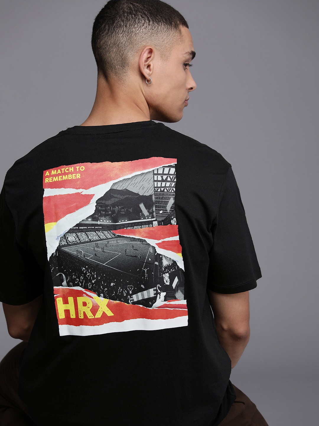 HRX by Hrithik Roshan Taped Pure Cotton Relaxed Fit Printed Drop-Shoulder Sleeves T-shirt, Black
HRX by Hrithik Roshan Taped Pure Cotton Relaxed Fit Printed Drop-Shoulder Sleeves T-shirt, Black