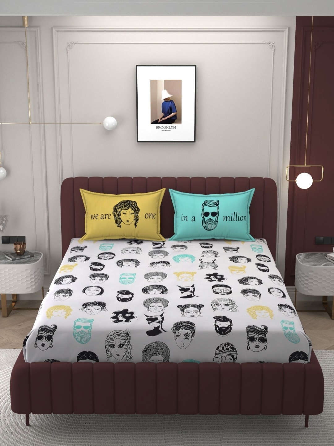 BELVOSTUM White & Yellow 250 TC Printed Cotton Double King Bedsheet with 2 Pillow Covers
BELVOSTUM White & Yellow 250 TC Printed Cotton Double King Bedsheet with 2 Pillow Covers