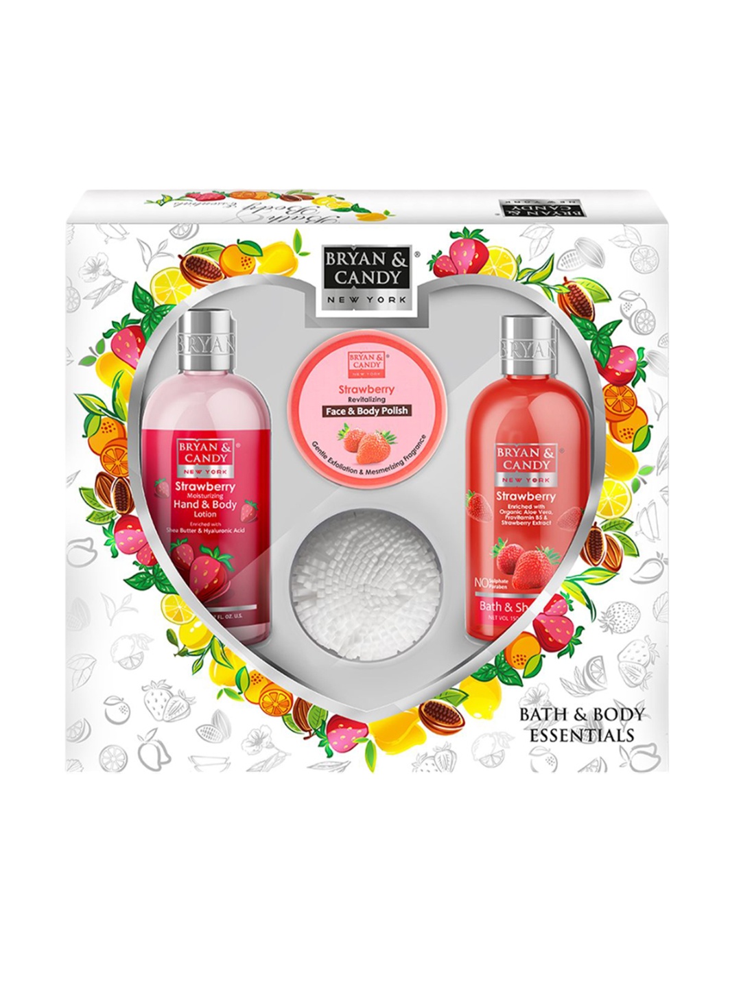 BRYAN & CANDY NEW YORK Shower Gel, Hand Body Lotion, Body Polish & Loofah Strawberry Kit, Pink
BRYAN & CANDY NEW YORK Shower Gel, Hand Body Lotion, Body Polish & Loofah Strawberry Kit, Pink