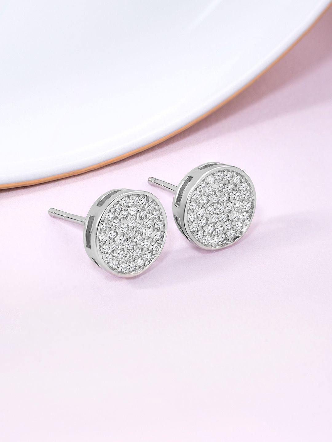 Silvora by Peora 925 Sterling Silver Rhodium-Plated Contemporary Cubic Zirconia Studs
Silvora by Peora 925 Sterling Silver Rhodium-Plated Contemporary Cubic Zirconia Studs