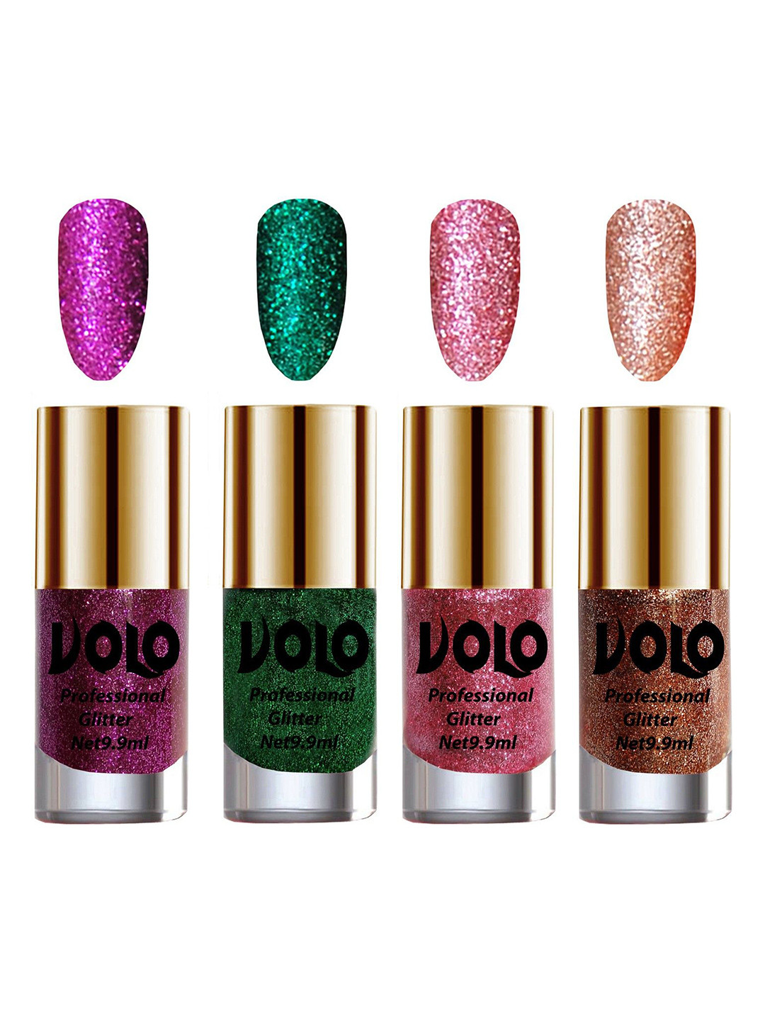 VOLO Set Of 4 Professional Glitter Nail Polish- 9.9ml Each- Combo-No-288, Multi
VOLO Set Of 4 Professional Glitter Nail Polish- 9.9ml Each- Combo-No-288, Multi