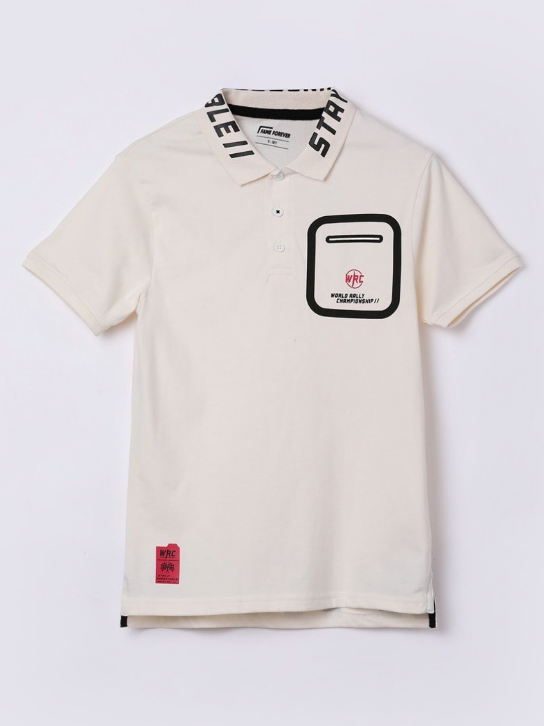 Fame Forever by Lifestyle Boys Typography Printed Polo Collar Cotton T-shirt, Off white
Fame Forever by Lifestyle Boys Typography Printed Polo Collar Cotton T-shirt, Off white