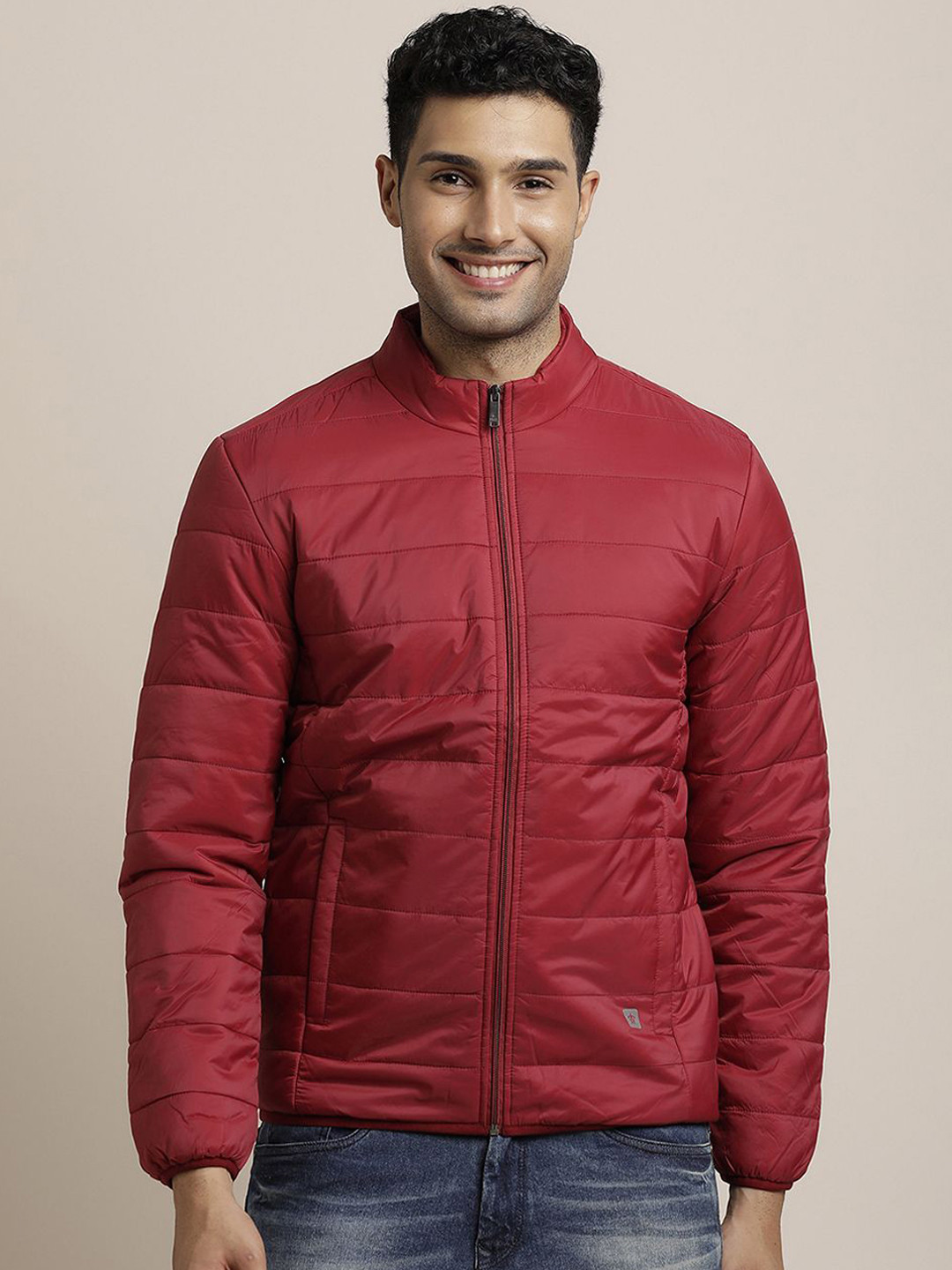 Turtle Men Self Design Stand Collar Windcheater and Water Resistant Padded Jacket, Red
Turtle Men Self Design Stand Collar Windcheater and Water Resistant Padded Jacket, Red