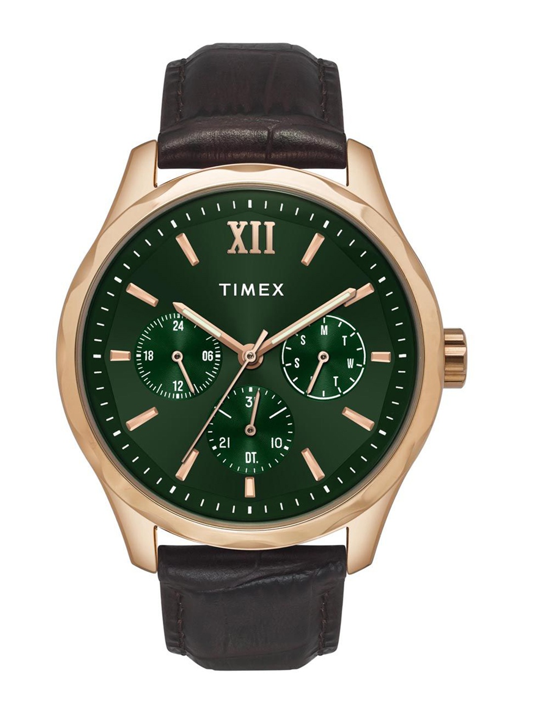 Timex Men Brass Dial & Leather Straps Analogue Multi Function Watch TW0TG7634, Green
Timex Men Brass Dial & Leather Straps Analogue Multi Function Watch TW0TG7634, Green