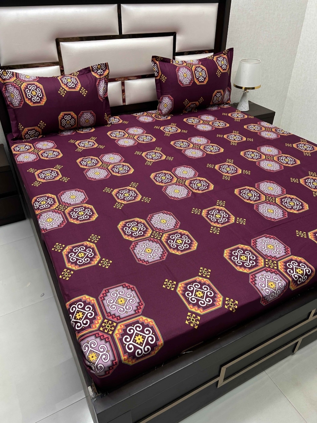 Pure Decor Purple & White Ethnic Motifs Pure Cotton 220TC King Bedsheet & 2 Pillow Covers
Pure Decor Purple & White Ethnic Motifs Pure Cotton 220TC King Bedsheet & 2 Pillow Covers