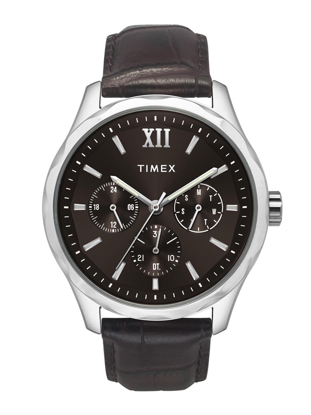 Timex Men Brass Embellished Dial & Leather Textured Straps Multi Function Watch TW0TG7633, Brown
Timex Men Brass Embellished Dial & Leather Textured Straps Multi Function Watch TW0TG7633, Brown