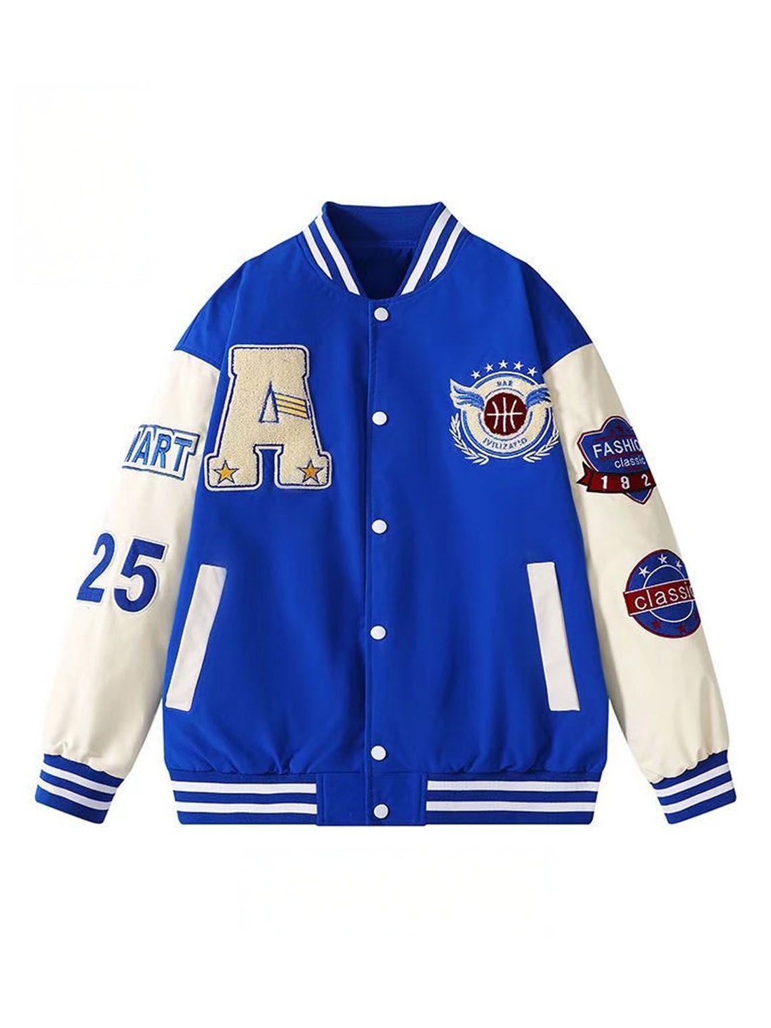 StyleCast Men Colourblocked Mandarin Collar Bomber Jacket with Patchwork Jacket, Blue
StyleCast Men Colourblocked Mandarin Collar Bomber Jacket with Patchwork Jacket, Blue